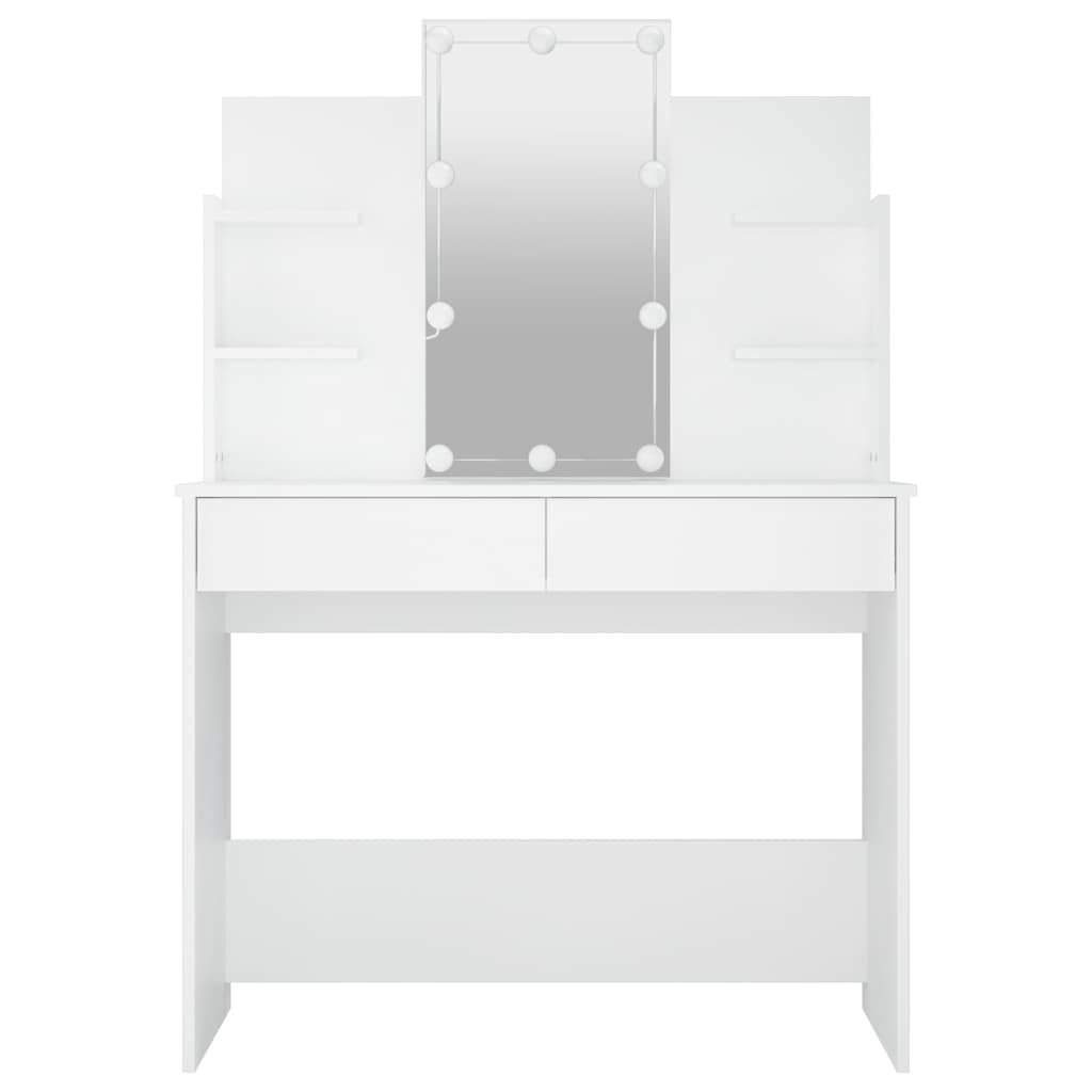 Fehér LED-es fésülködőasztal 96 x 40 x 142 cm 4