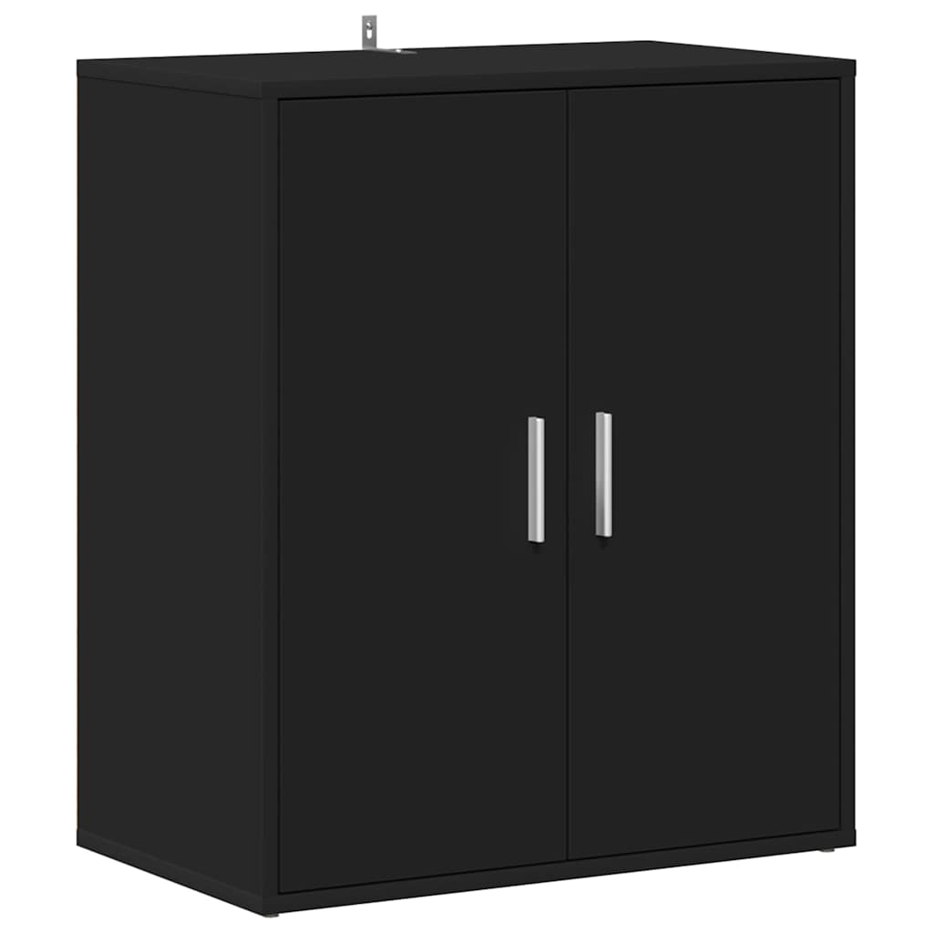 VidaX fekete szerelt fa cipősszekrény 60 x 35 x 70 cm 2