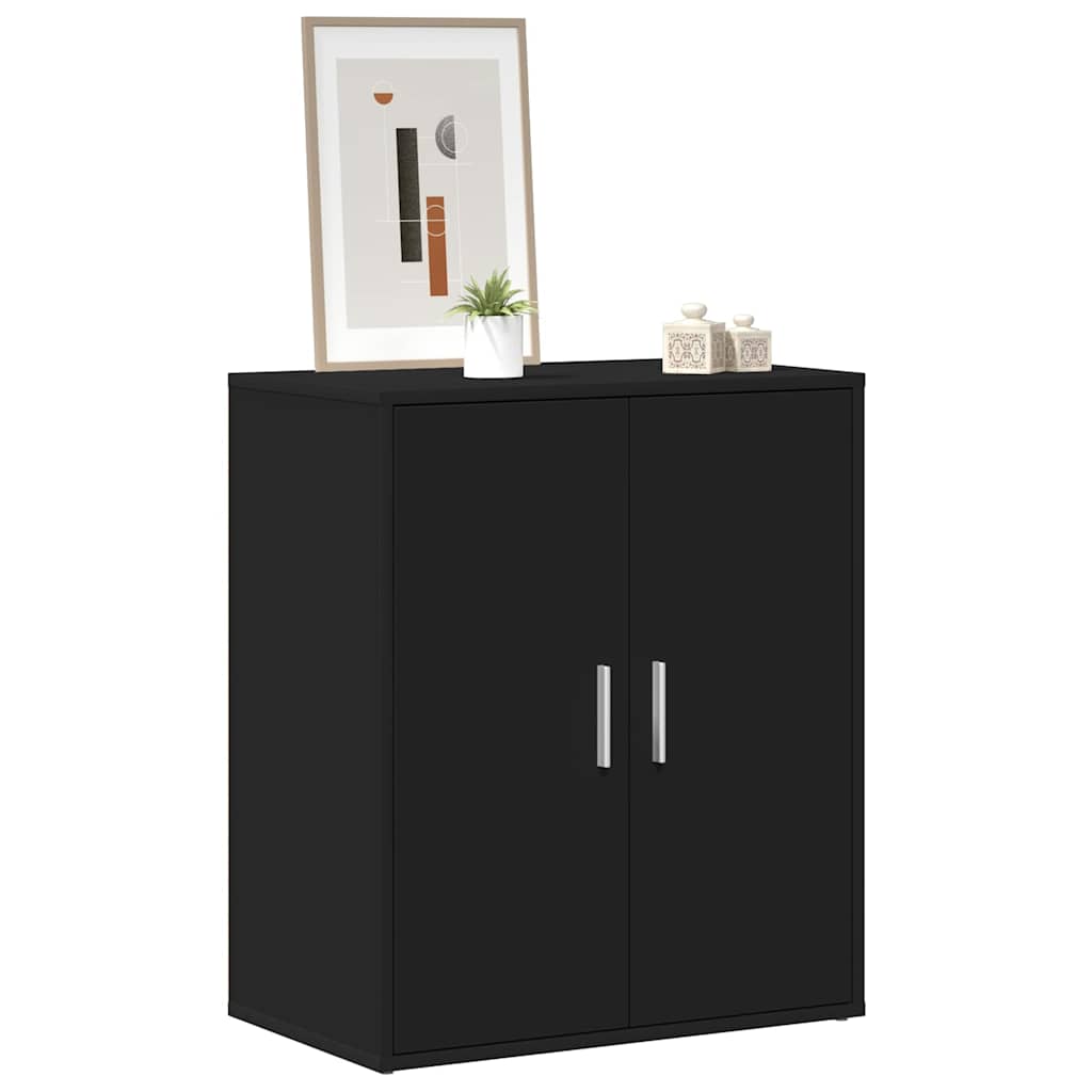 VidaX fekete szerelt fa cipősszekrény 60 x 35 x 70 cm 12