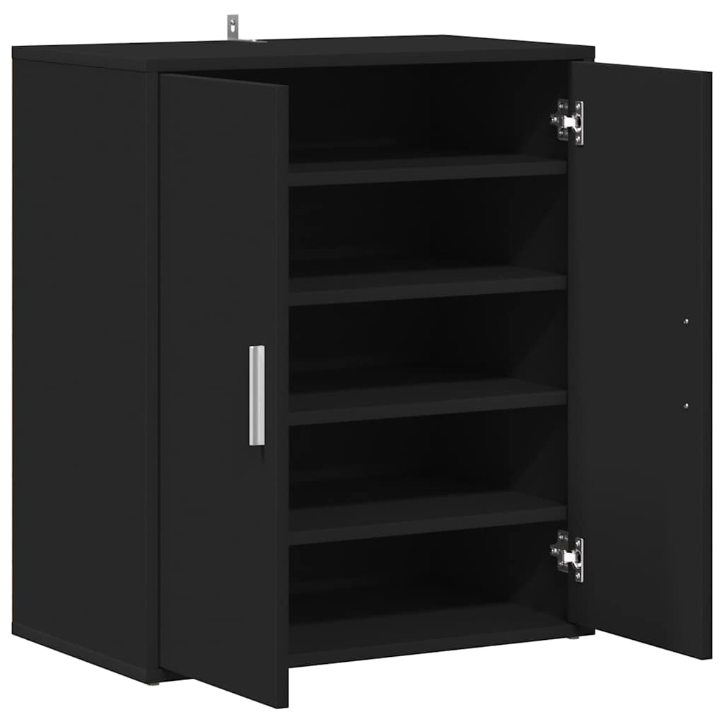 VidaX fekete szerelt fa cipősszekrény 60 x 35 x 70 cm 6