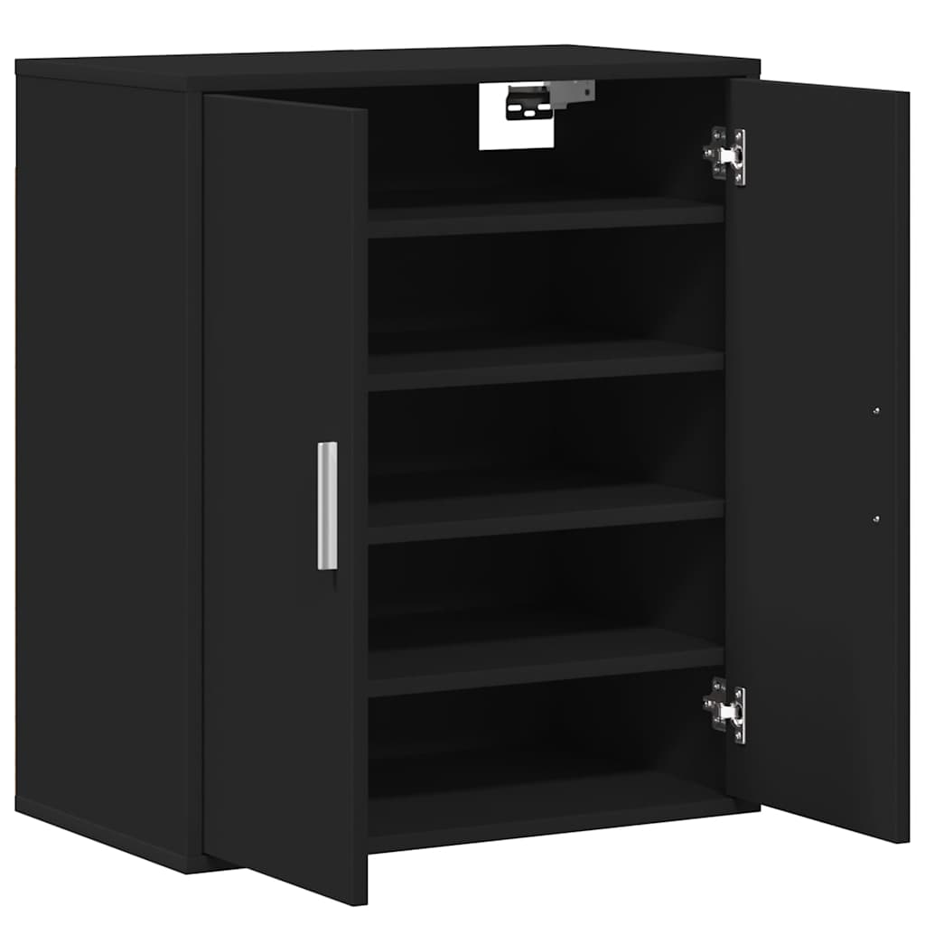 VidaX fekete szerelt fa cipősszekrény 60 x 35 x 70 cm 7