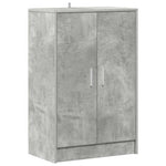 Betonszürke szerelt fa cipősszekrény 60 x 35 x 92 cm 2