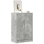 Betonszürke szerelt fa cipősszekrény 60 x 35 x 92 cm 4