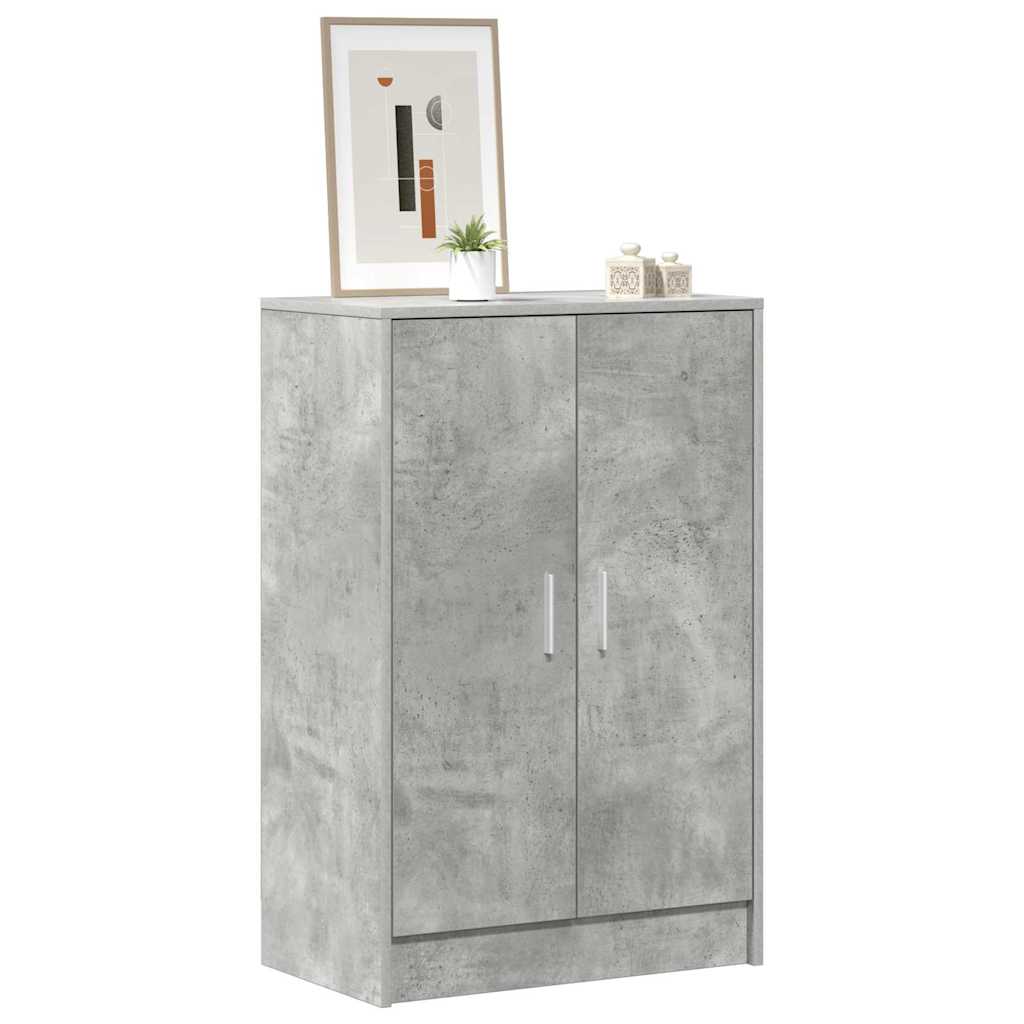 Betonszürke szerelt fa cipősszekrény 60 x 35 x 92 cm 4