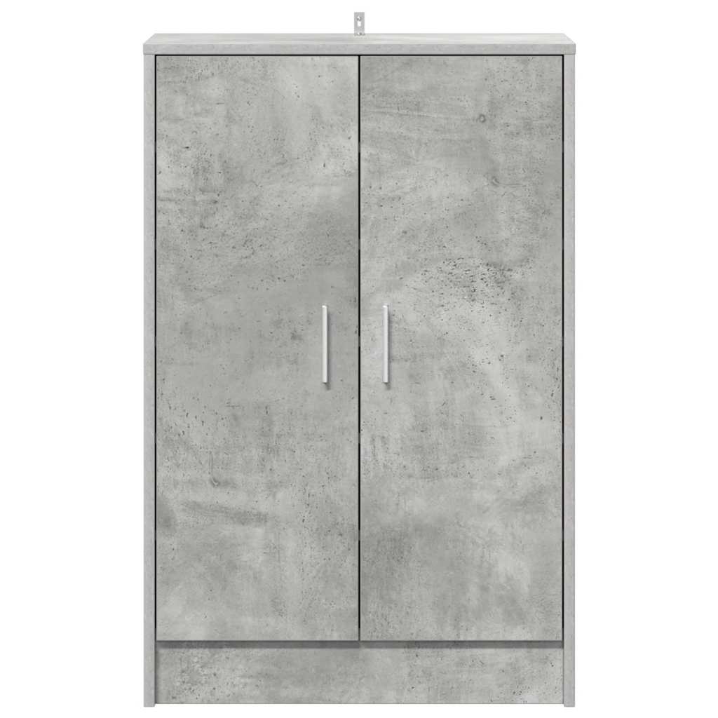 Betonszürke szerelt fa cipősszekrény 60 x 35 x 92 cm 5