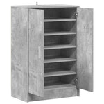 Betonszürke szerelt fa cipősszekrény 60 x 35 x 92 cm 6