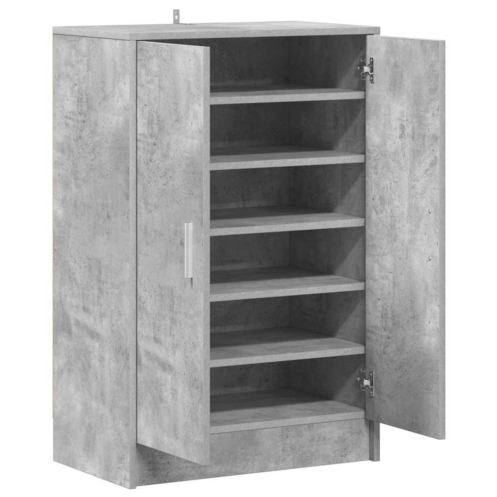 Betonszürke szerelt fa cipősszekrény 60 x 35 x 92 cm 6