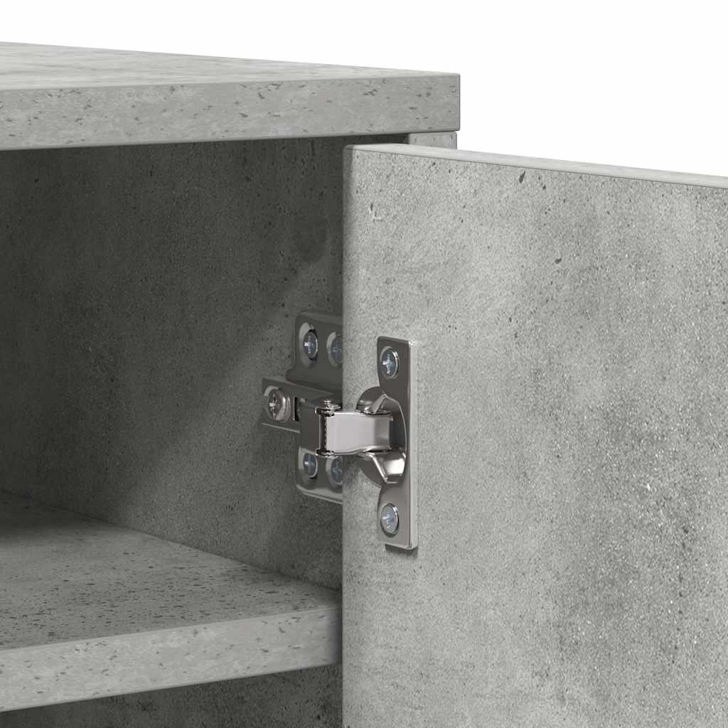 Betonszürke szerelt fa cipősszekrény 60 x 35 x 92 cm 9