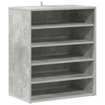 Betonszürke szerelt fa cipősszekrény 60 x 35 x 70 cm 2