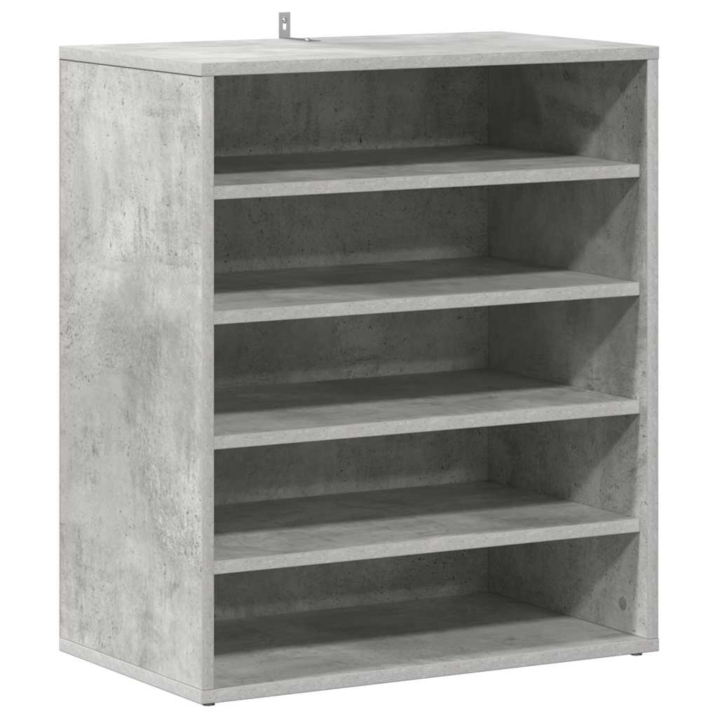 Betonszürke szerelt fa cipősszekrény 60 x 35 x 70 cm 2