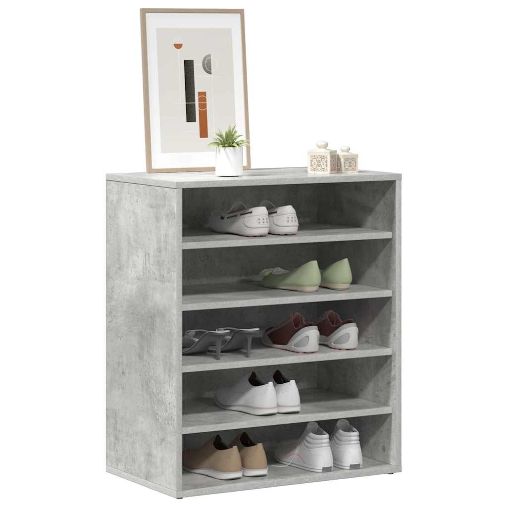 Betonszürke szerelt fa cipősszekrény 60 x 35 x 70 cm 11