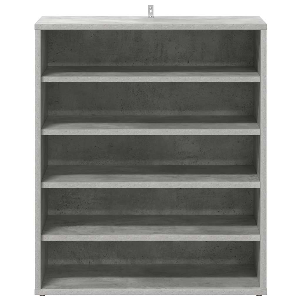 Betonszürke szerelt fa cipősszekrény 60 x 35 x 70 cm 5