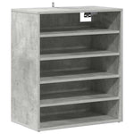 Betonszürke szerelt fa cipősszekrény 60 x 35 x 70 cm 6
