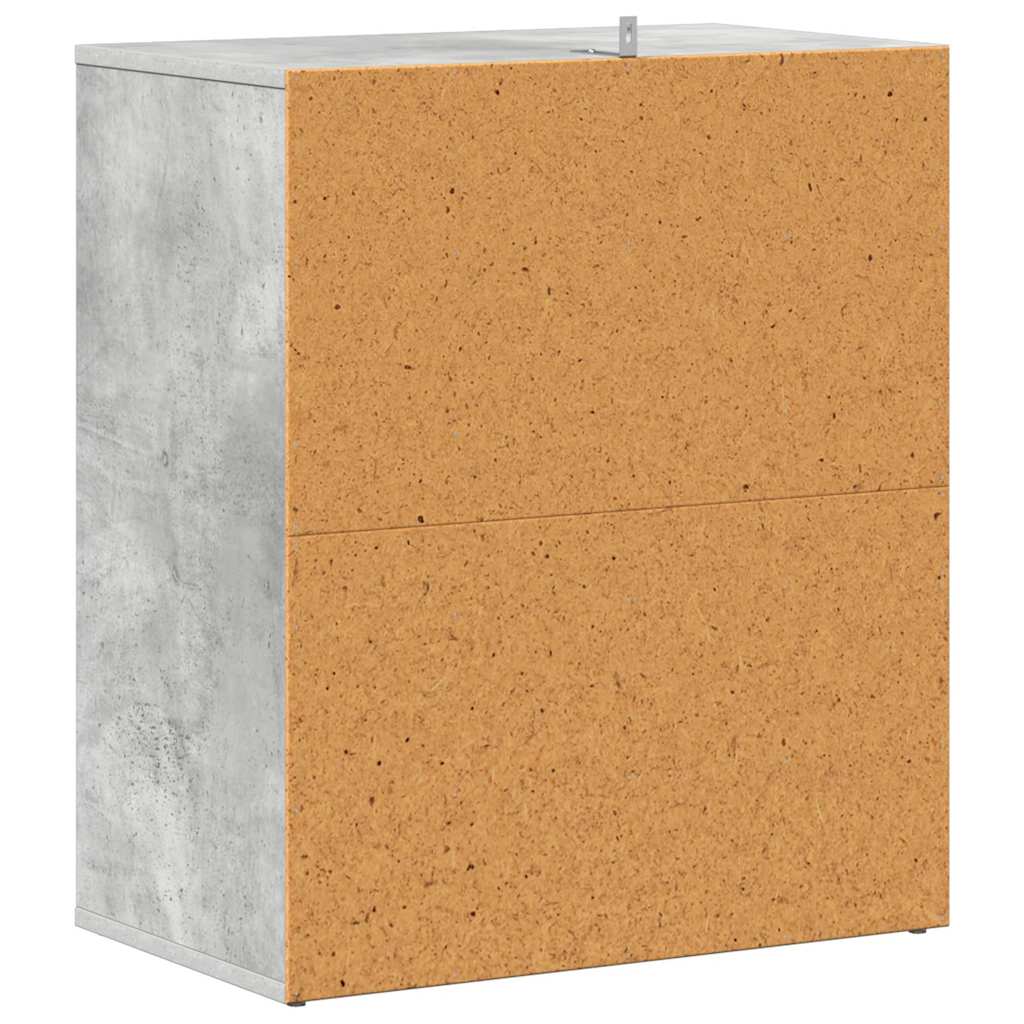 Betonszürke szerelt fa cipősszekrény 60 x 35 x 70 cm 8