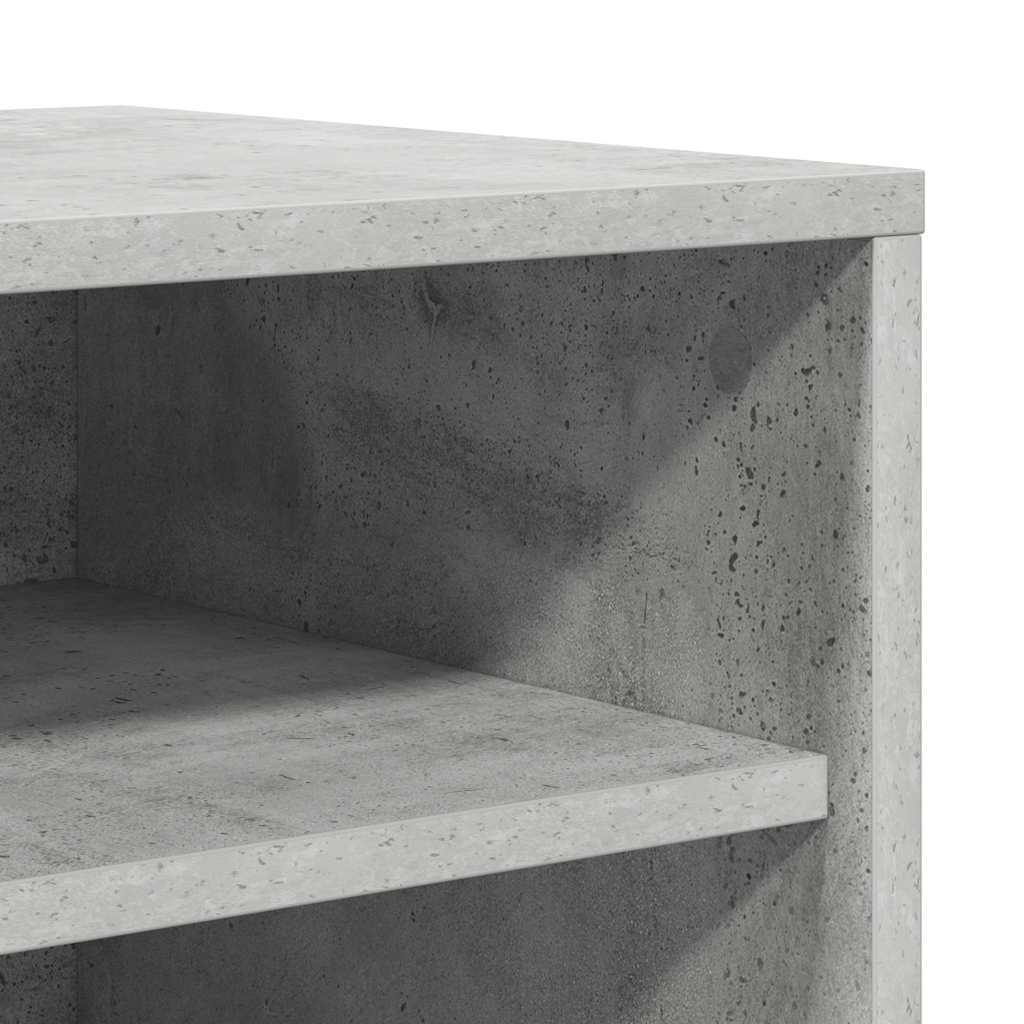 Betonszürke szerelt fa cipősszekrény 60 x 35 x 70 cm 10