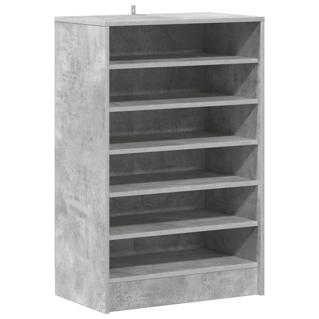 Betonszürke szerelt fa cipősszekrény 60 x 35 x 92 cm 2