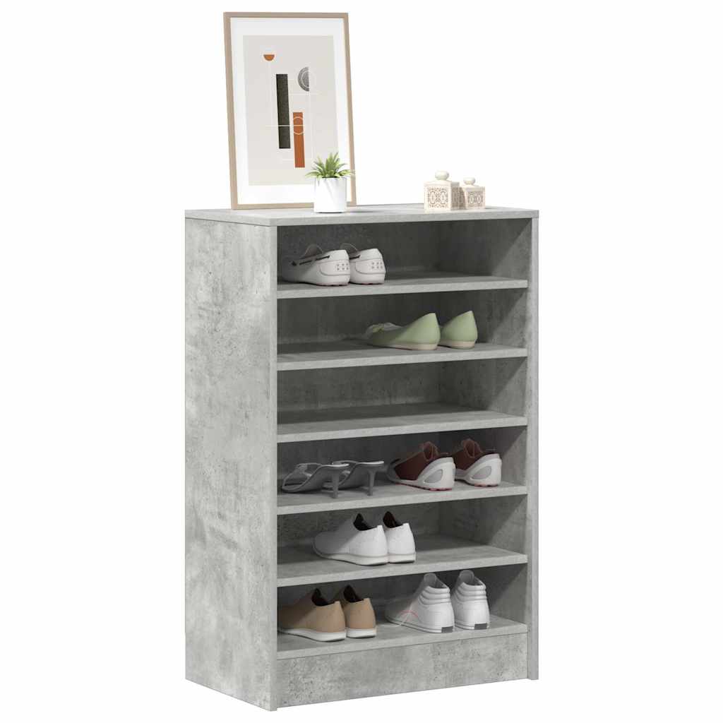 Betonszürke szerelt fa cipősszekrény 60 x 35 x 92 cm 4