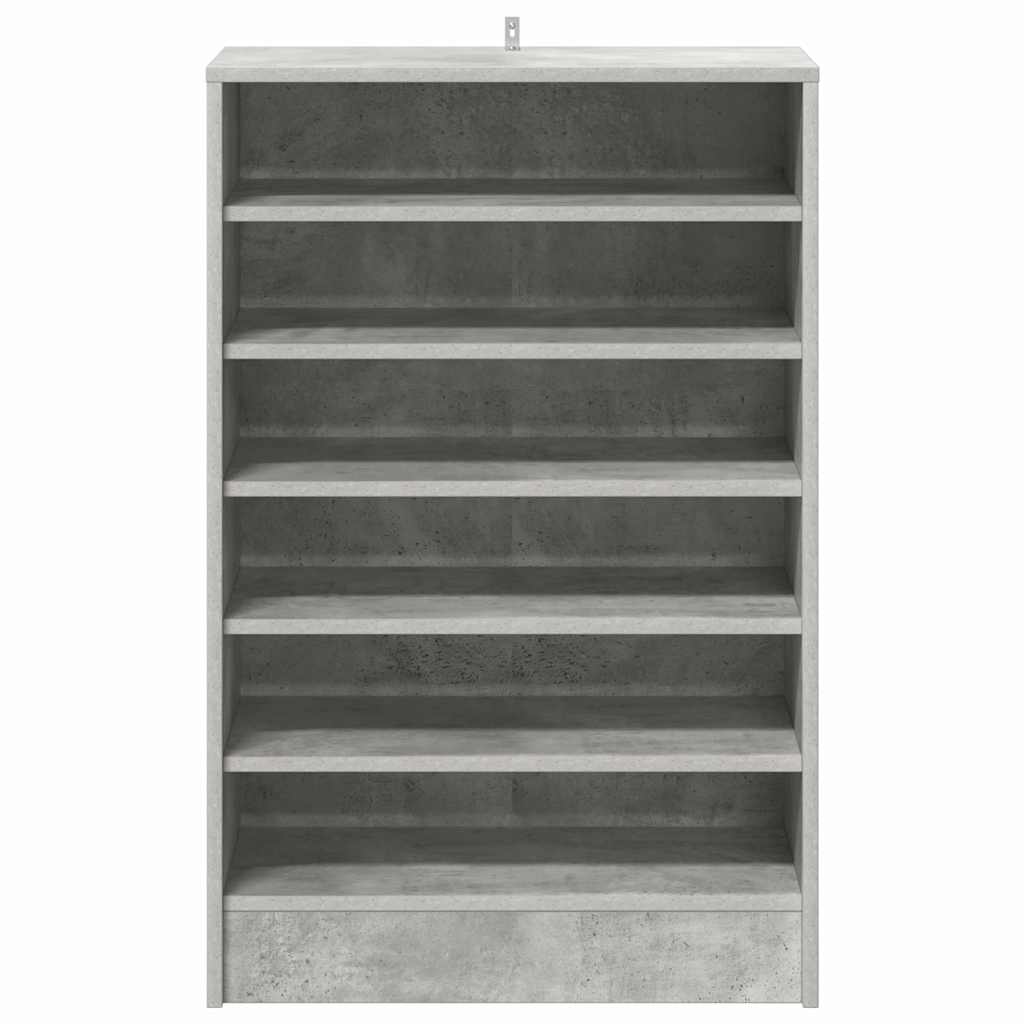 Betonszürke szerelt fa cipősszekrény 60 x 35 x 92 cm 5