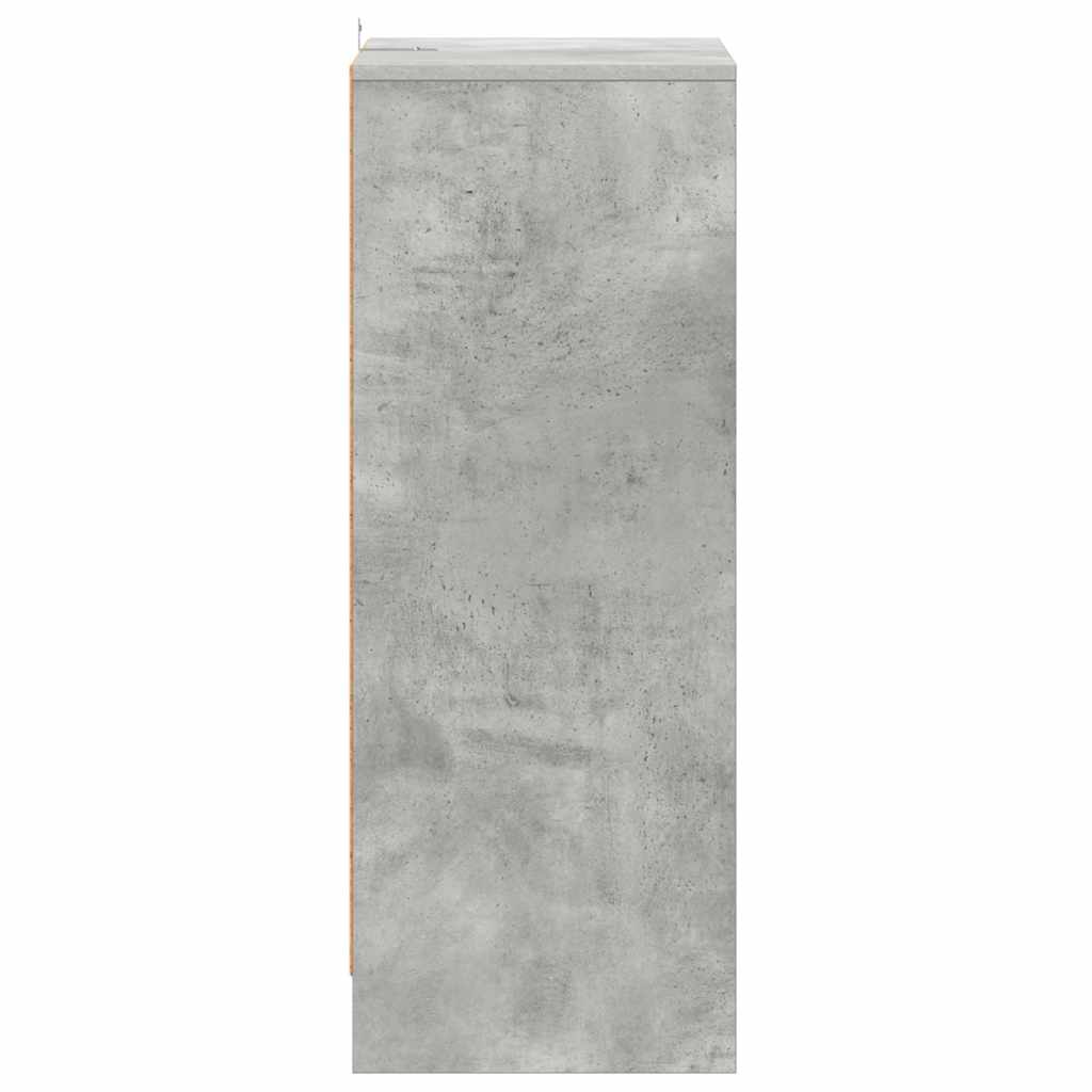 Betonszürke szerelt fa cipősszekrény 60 x 35 x 92 cm 7