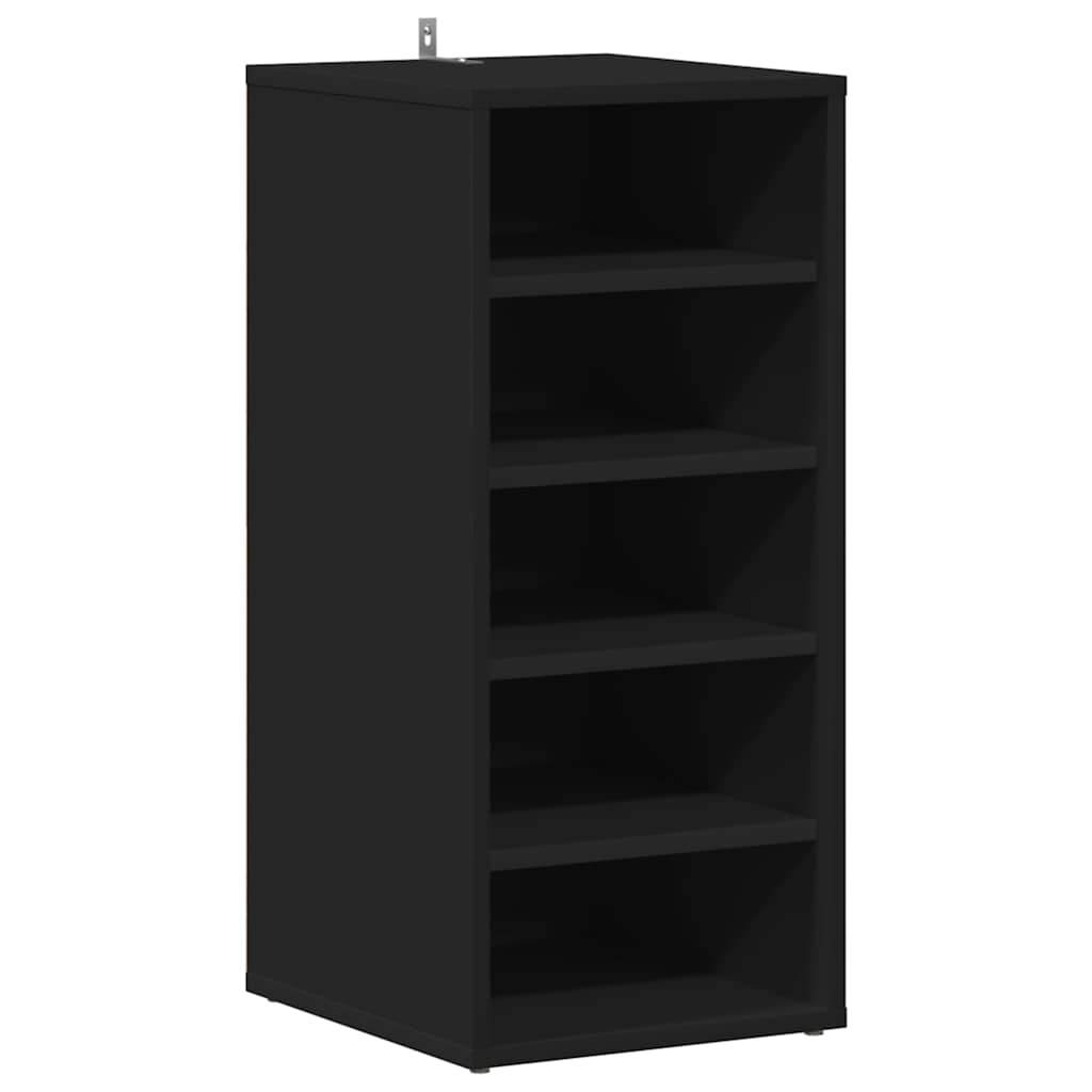 2 db fekete szerelt fa cipősszekrény 31,5 x 35 x 70 cm 6