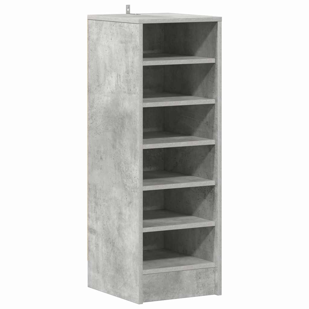 Betonszürke szerelt fa cipősszekrény 31,5 x 35 x 90 cm 2