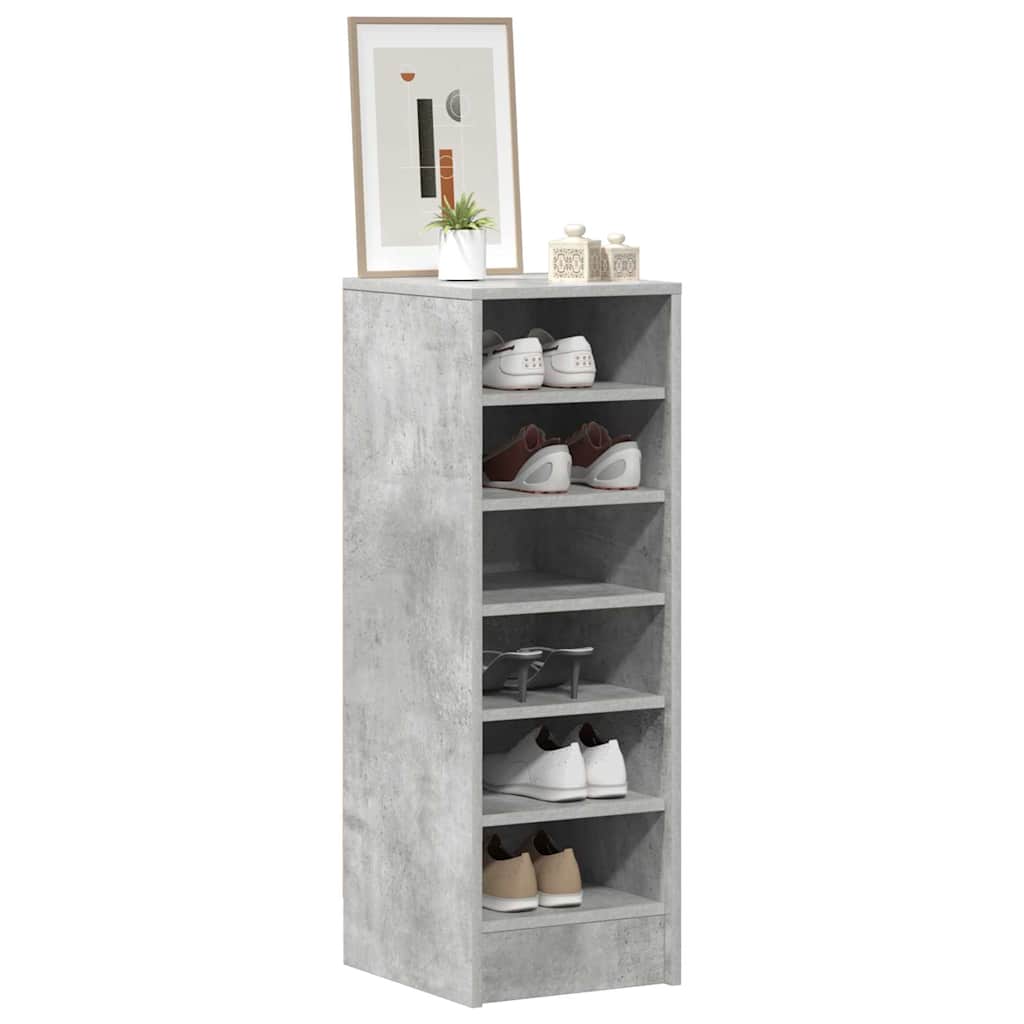 Betonszürke szerelt fa cipősszekrény 31,5 x 35 x 90 cm 7