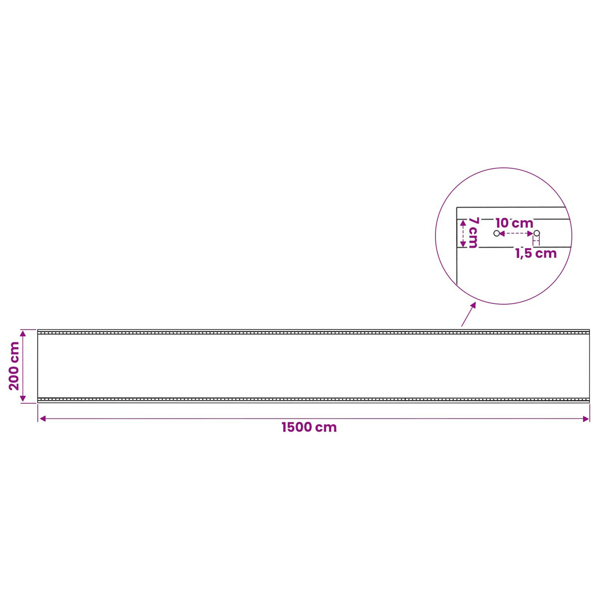 2 db fehér takaróponyva 260 g/m² 2 x 15 m 12