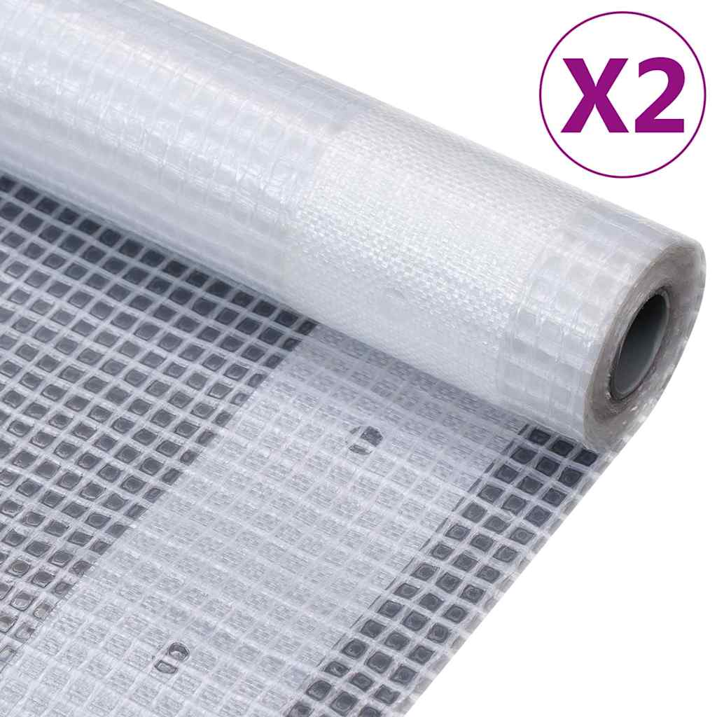 2 db fehér takaróponyva 260 g/m² 3 x 3 m 2