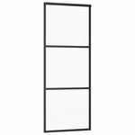 ESG üveg és alumínium tolóajtó fémszerelvény-szettel 76x205 cm 3