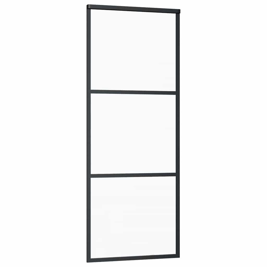 ESG üveg és alumínium tolóajtó fémszerelvény-szettel 76x205 cm 3