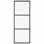 ESG üveg és alumínium tolóajtó fémszerelvény-szettel 76x205 cm 4