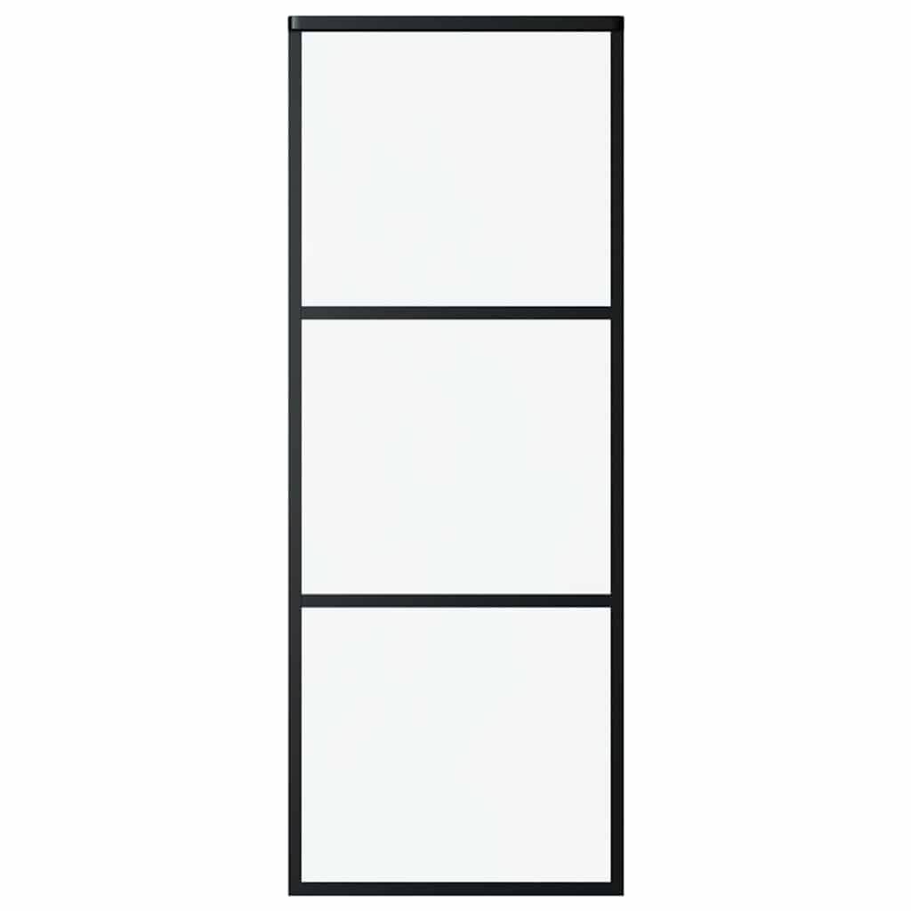 ESG üveg és alumínium tolóajtó fémszerelvény-szettel 76x205 cm 4