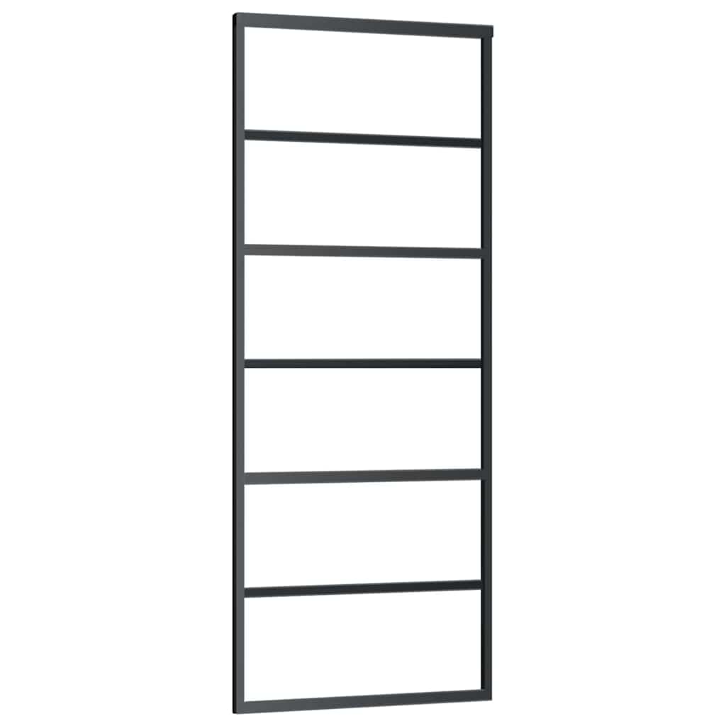 ESG üveg és alumínium tolóajtó fémszerelvény-szettel 76x205 cm 3