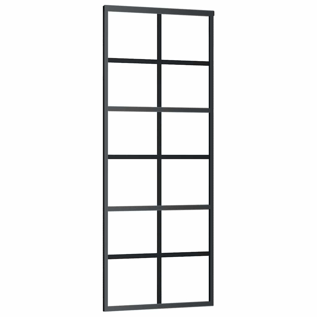 ESG üveg és alumínium tolóajtó fémszerelvény-szettel 76x205 cm 3