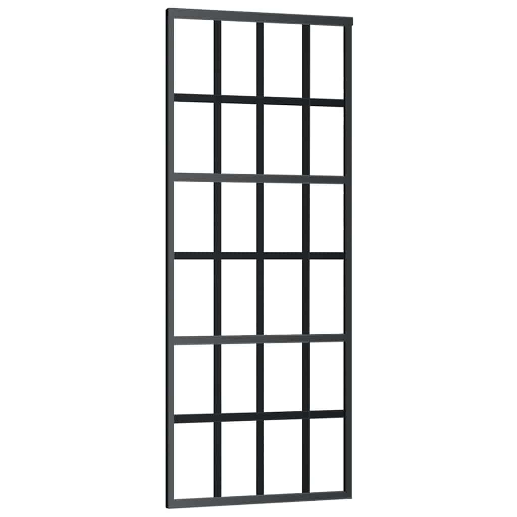 ESG üveg és alumínium tolóajtó fémszerelvény-szettel 76x205 cm 3