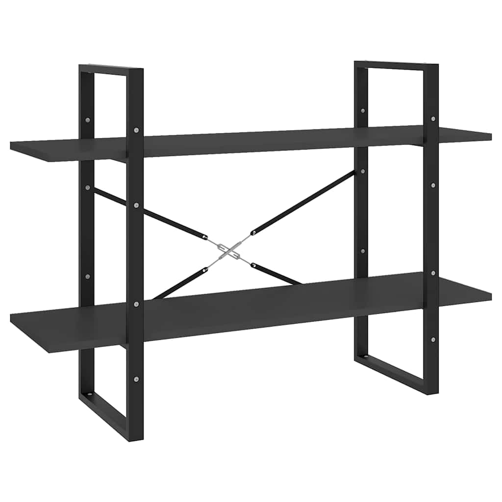 5 szintes szürke szerelt fa könyvszekrény 100 x 30 x 175 cm 4