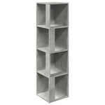Betonszürke szerelt fa sarokszekrény 33 x 33 x 132 cm 2