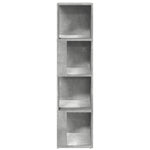 Betonszürke szerelt fa sarokszekrény 33 x 33 x 132 cm 4