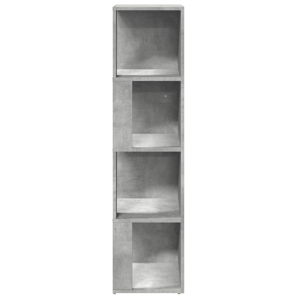 Betonszürke szerelt fa sarokszekrény 33 x 33 x 132 cm 4