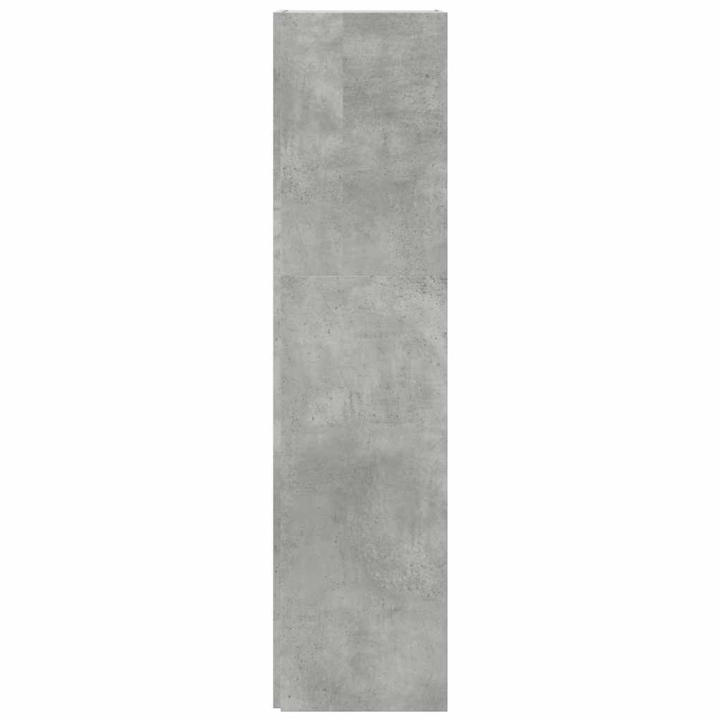 Betonszürke szerelt fa sarokszekrény 33 x 33 x 132 cm 5