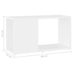 Fehér szerelt fa TV-szekrény 60 x 24 x 32 cm 6