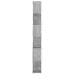 Betonszürke szerelt fa térelválasztó könyvszekrény 60x24x186 cm 6
