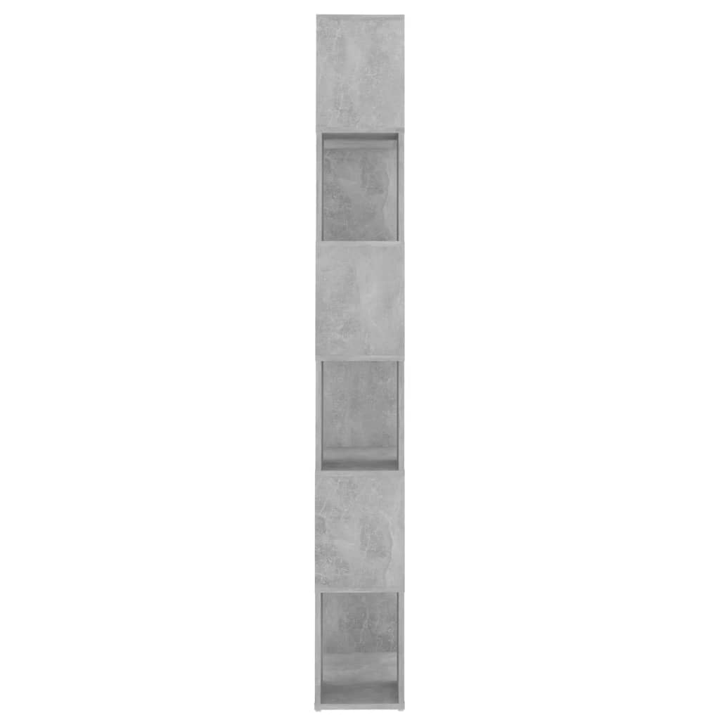 Betonszürke szerelt fa térelválasztó könyvszekrény 60x24x186 cm 6