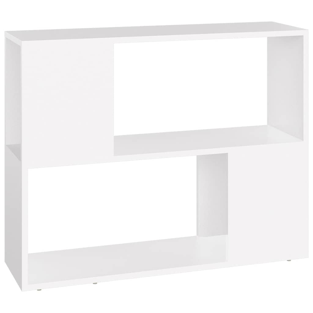 Fehér szerelt fa TV-szekrény 80 x 24 x 63 cm 2