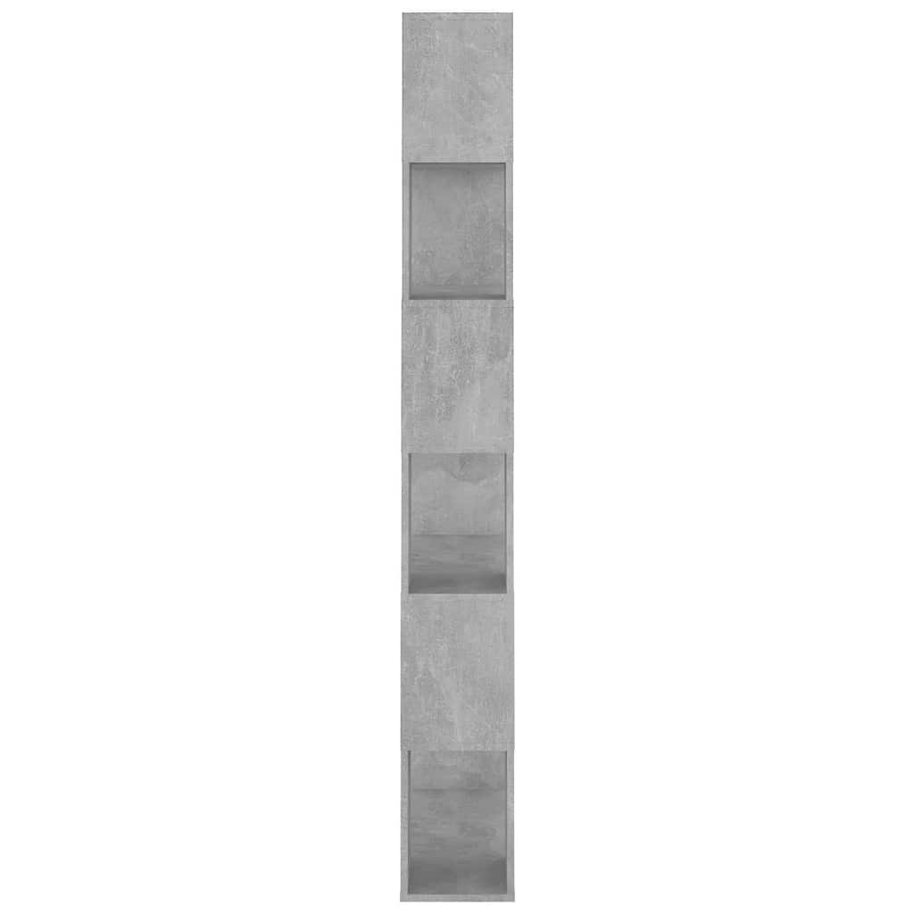 Betonszürke térelválasztó könyvszekrény 80 x 24 x 186 cm 4