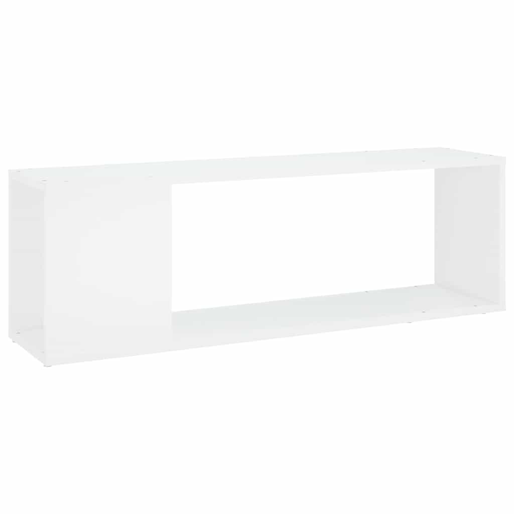 Fehér szerelt fa TV-szekrény 100 x 24 x 32 cm 2