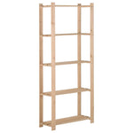 5 szintes tömör fenyőfa tárolóállvány 80 x 28,5 x 170 cm