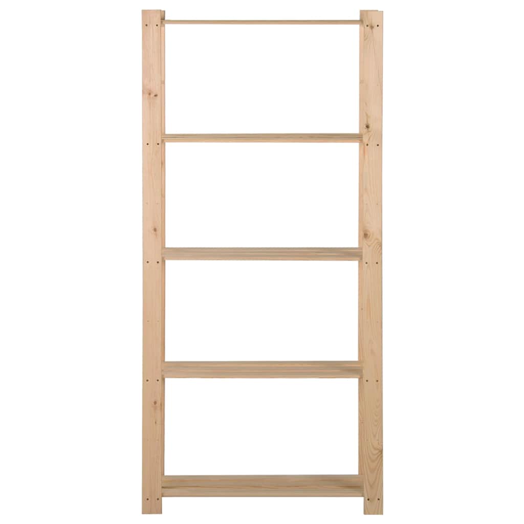 5 szintes tömör fenyőfa tárolóállvány 80 x 28,5 x 170 cm 2