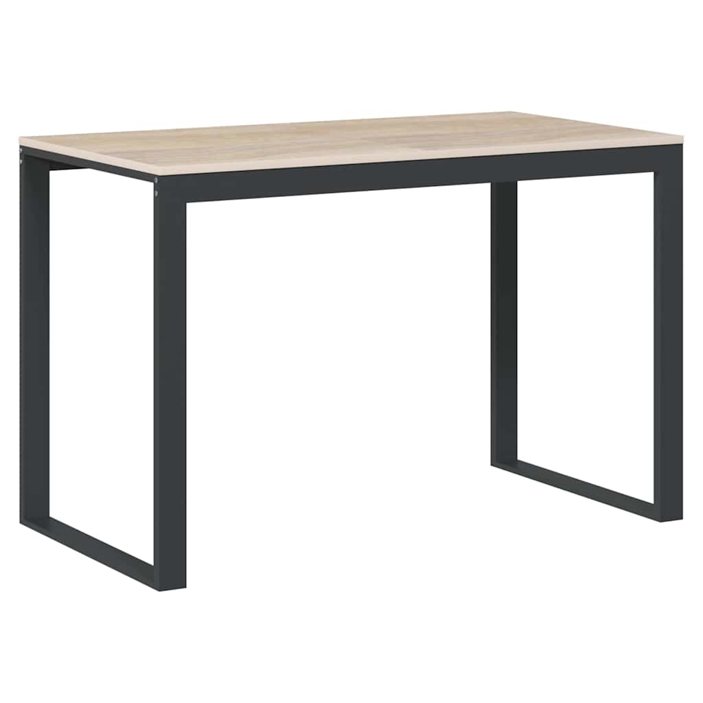 Fekete-tölgyszínű forgácslap számítógépasztal 110 x 60 x 73 cm 2