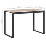 Fekete-tölgyszínű forgácslap számítógépasztal 110 x 60 x 73 cm 6